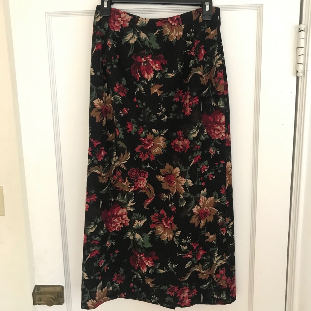 Floral midi skirt